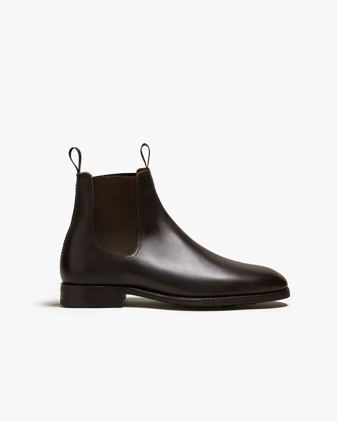 ROWAN | DARK BROWN CALF CHELSEA BOOTS