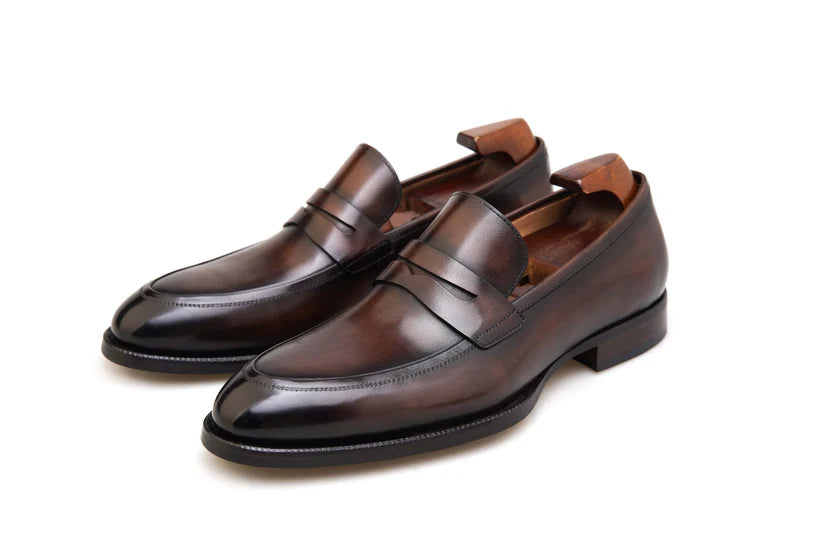 BROWN PENNY LOAFERS