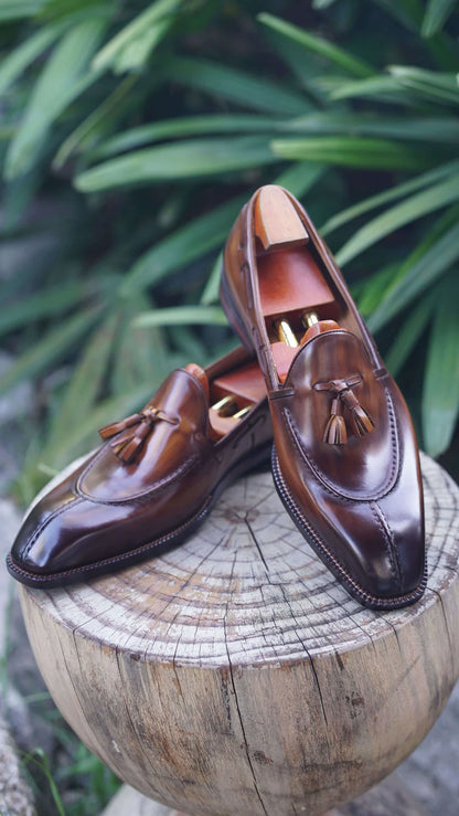 TAN PATINA LOAFERS