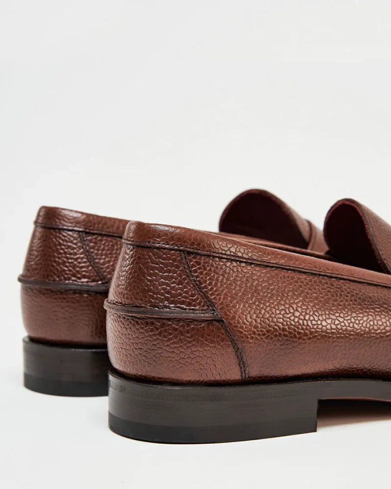 BROWN MILLED PENNY LOAFERS | THE OFFICE WEAR COLLECTION