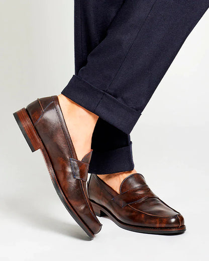 BROWN TWO-TONE PENNY LOAFERS | THE OFFICE WEAR COLLECTION
