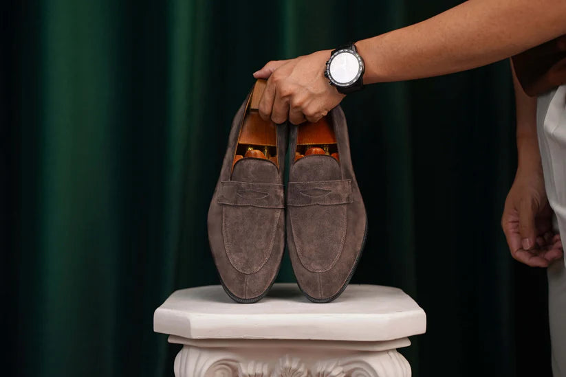 BROWN SUEDE LOAFERS
