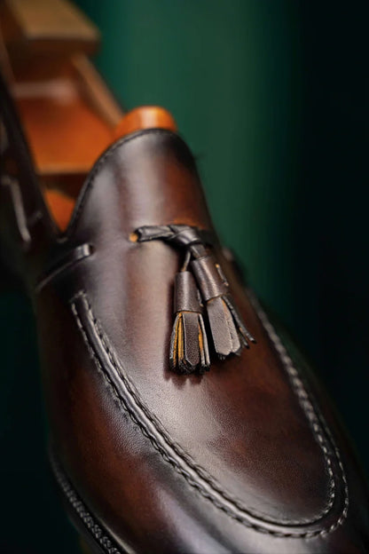 BROWN TASSEL PENNY LOAFER