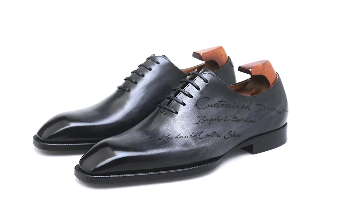 BESPOKE GREY WITH CUSTOM TEXT | SQUARE TOE COLLECTION (Copy)