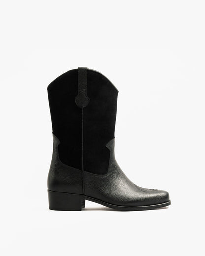 JARED | BLACK LEATHER LONG BOOTS
