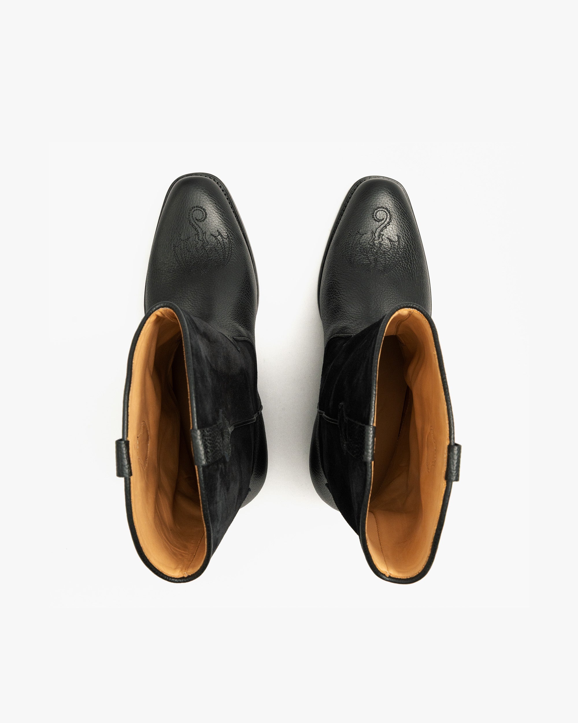 JARED | BLACK LEATHER LONG BOOTS