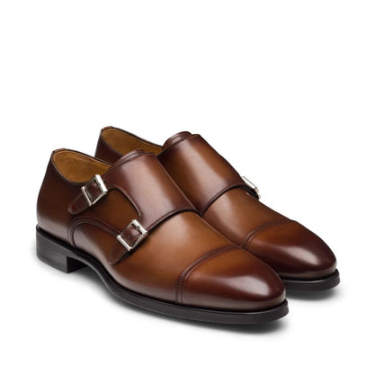 LUKAS | TAN LEATHER MONKSTRAPS