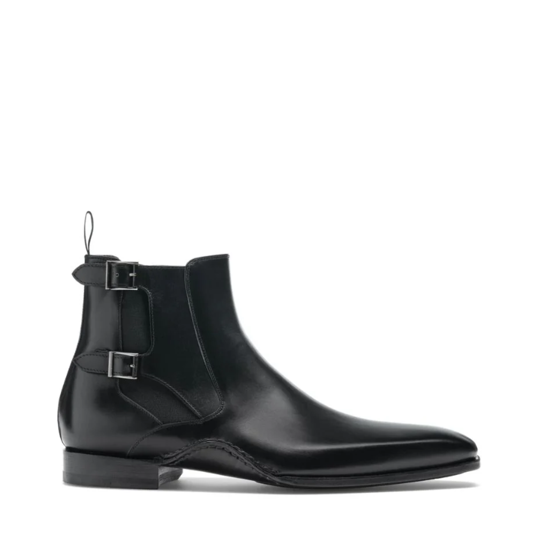 CHRISTOPHER | BLACK MONK STRAP BOOTS