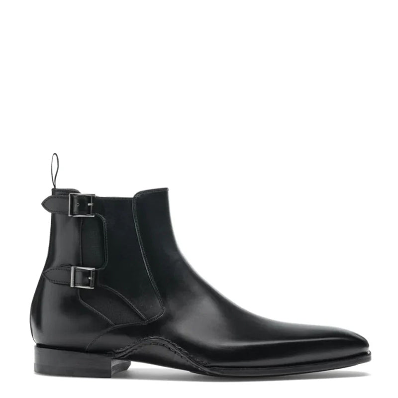 CHRISTOPHER | BLACK MONK STRAP BOOTS