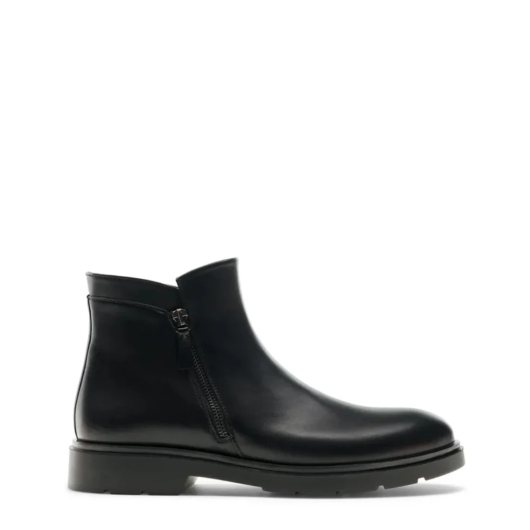 LEO | BLACK  ZIP BOOTS