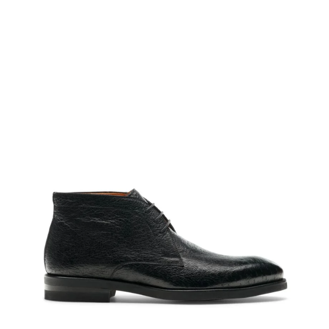 CHUKKA BOOTS | BLACK MILLED LEATHER