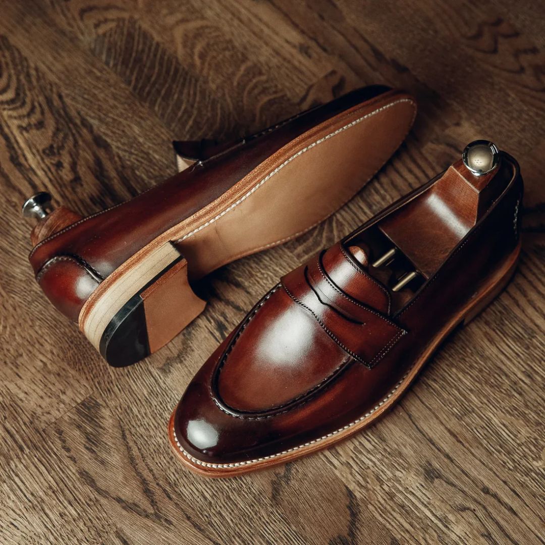 PENNY LOAFERS BROWN | PATINA FINISH