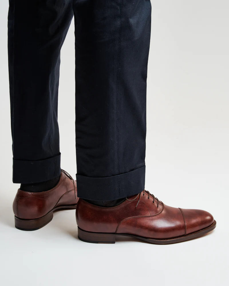DARK TAN Cap Toe Oxford Dress Shoe