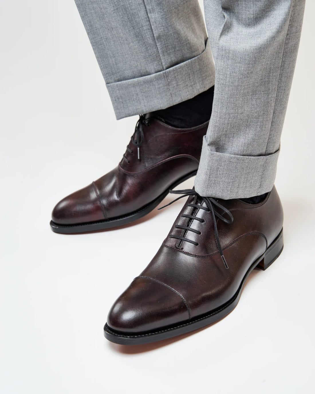 COFFEE BROWN CAP TOE OXFORDS  | THE OFFICE WEAR COLLECTION