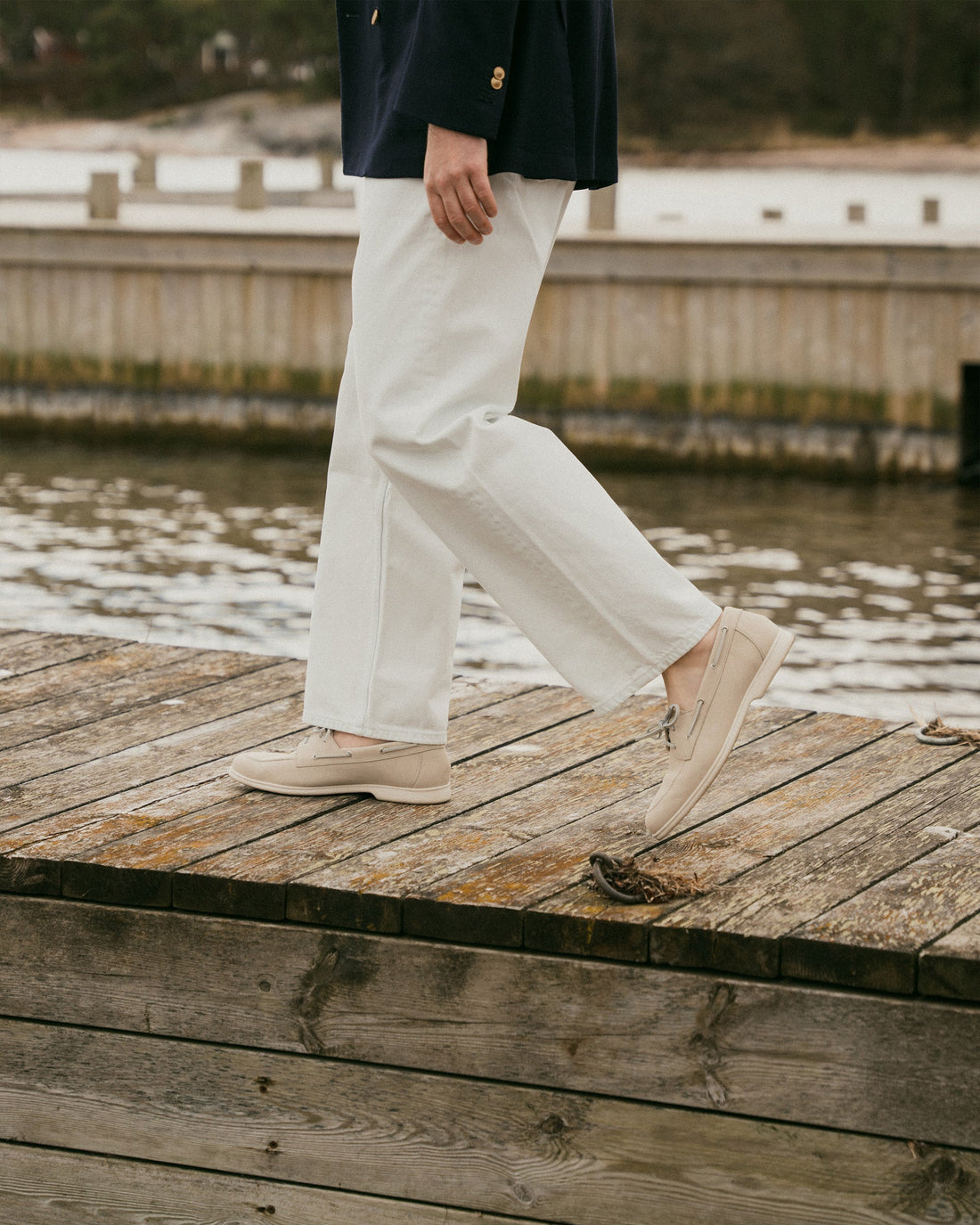 ROMA | OFF WHITE LEATHER LOAFER