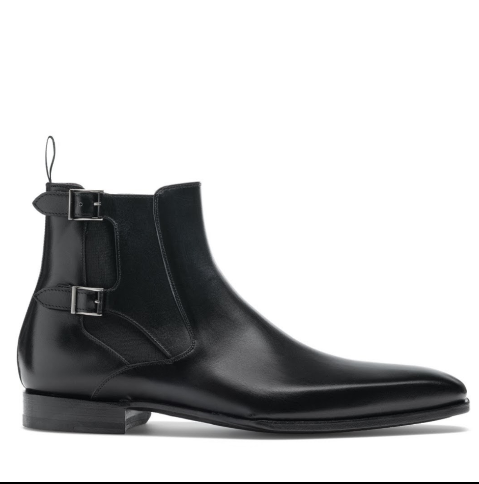 CHRISTOPHER | BLACK MONK STRAP BOOTS