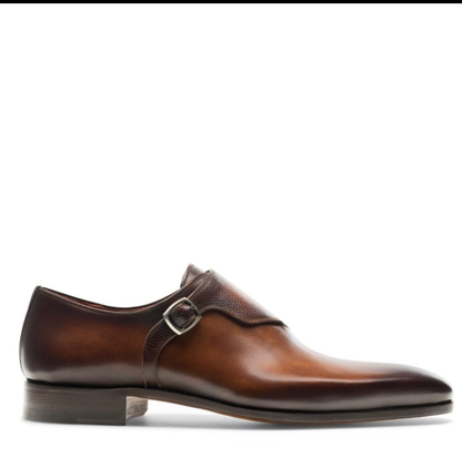 ARTHUR | BROWN CURVED SOLE MONKSTRAP