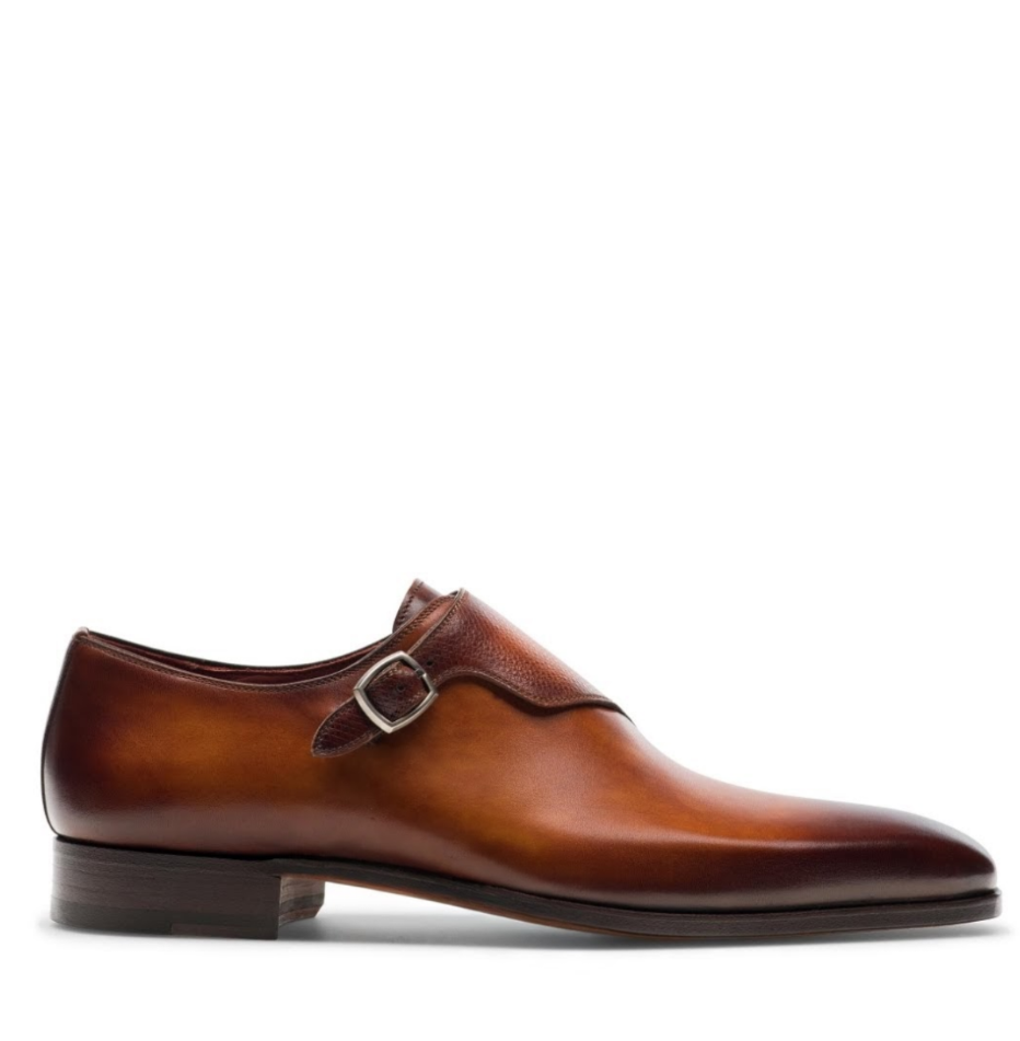 ARTHUR | TAN CURVED SOLE MONKSTRAP