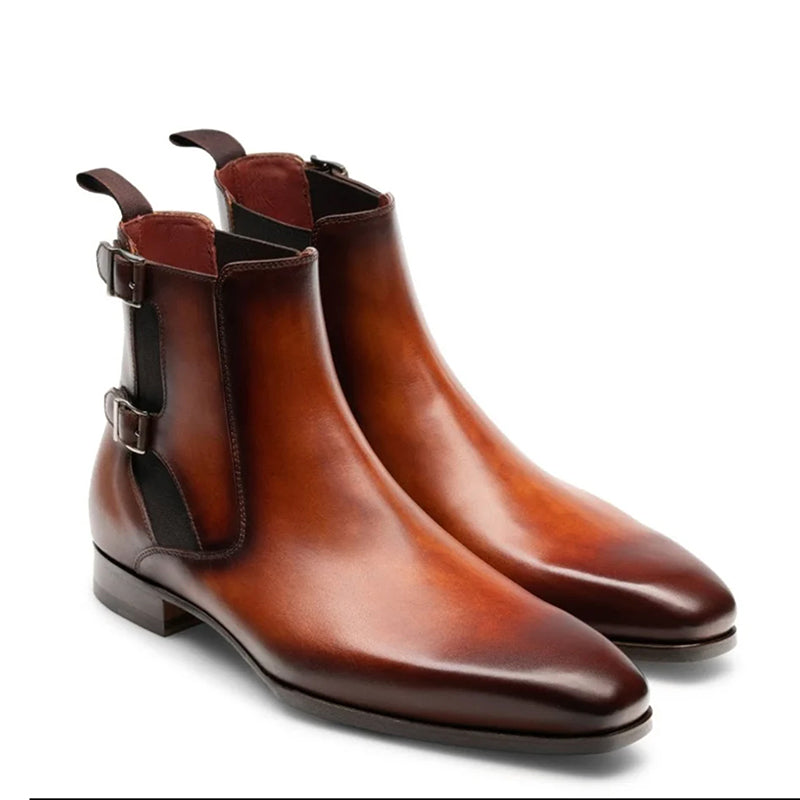 CHRISTOPHER | TAN MONKSTRAP BOOTS
