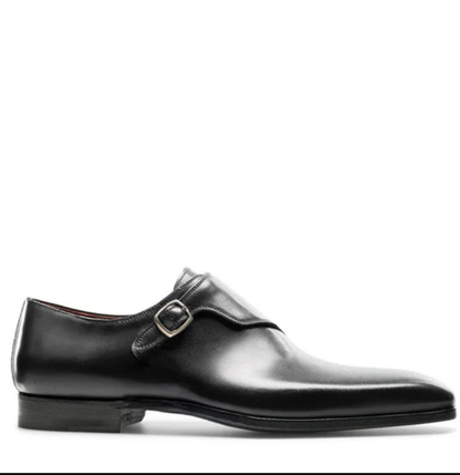 ARTHUR II | BLACK CURVED SOLE MONKSTRAP