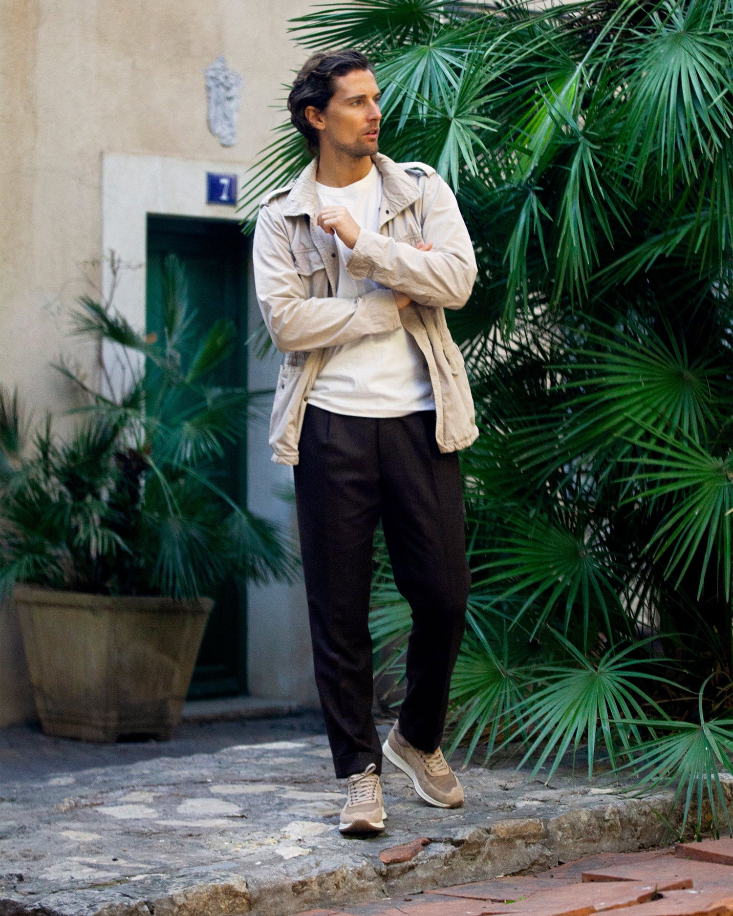 COLE | SAND SUEDE LEATHER SNEAKERS