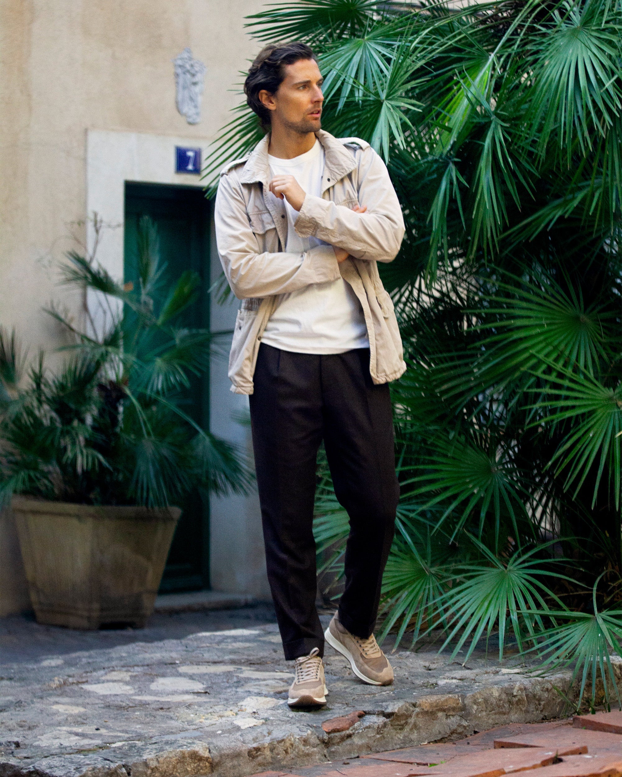 COLE | SAND SUEDE LEATHER SNEAKERS