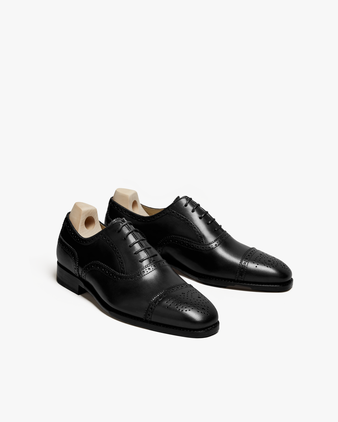 ANGELO | BLACK CALF LEATHER LACE UPS