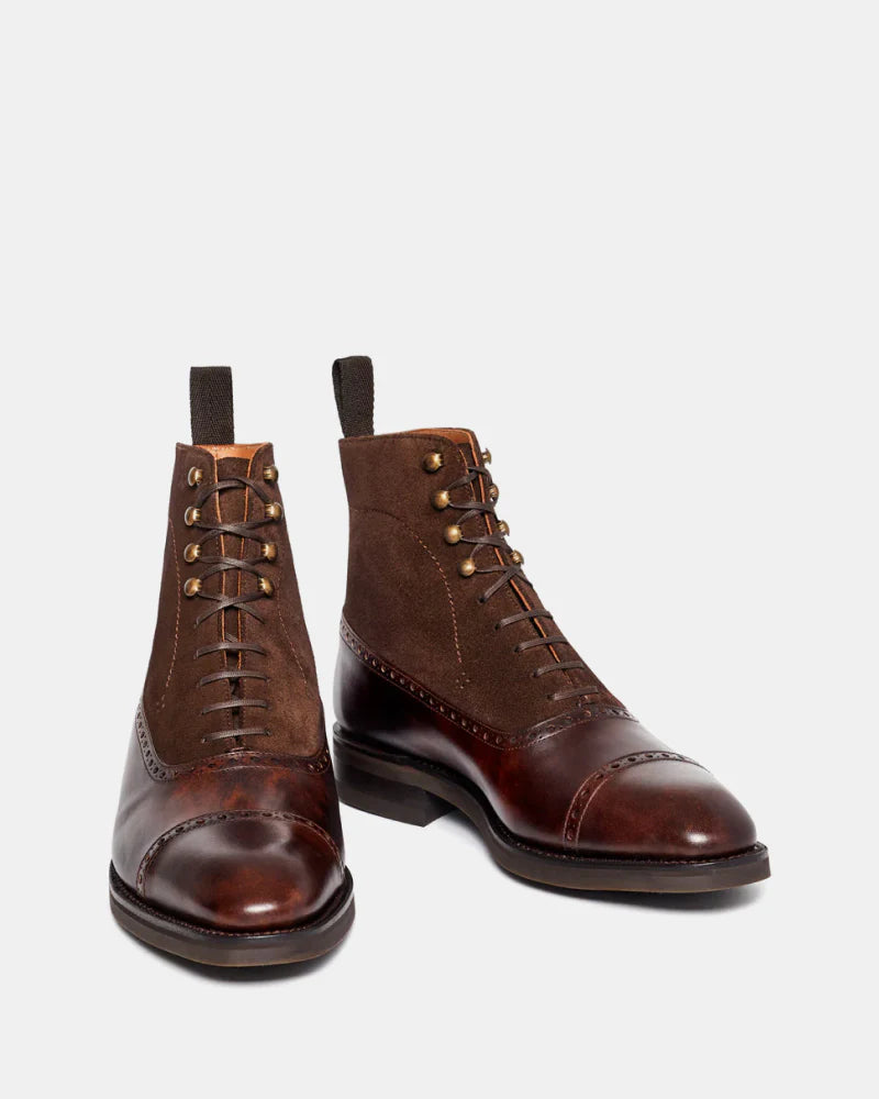 BROGUE BOOTS | BROWN DUAL SHADE WITH SUEDE