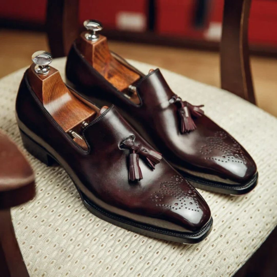 TASSEL LOAFERS BURGUNDY | PATINA FINISH