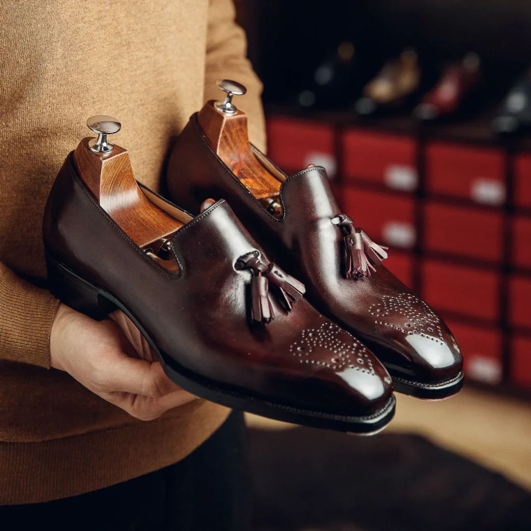 TASSEL LOAFERS BURGUNDY | PATINA FINISH