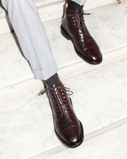NICO | DARK BROWN CALF LACES BOOTS