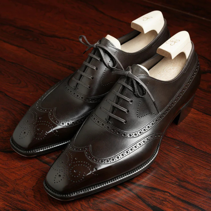 BLAKE | BROWN BROGUE LACEUPS WITH TOE SHINE