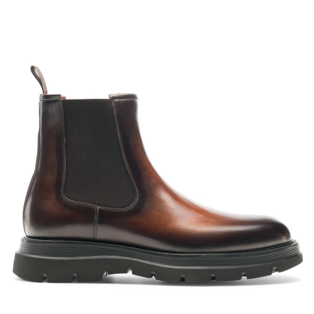 COMFORTABLE | BROWN CHUNKY CHELSEA BOOTS