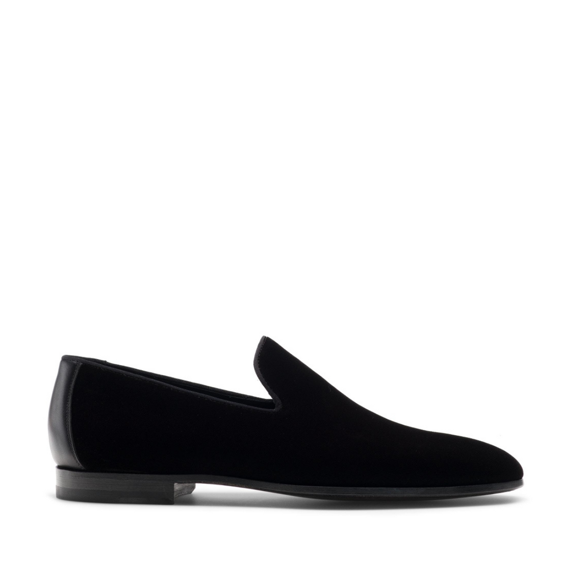 LUXURY BLACK VELVET SLIP ON