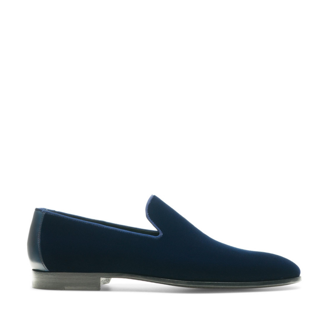 LUXURY BLUE VELVET SLIP ON