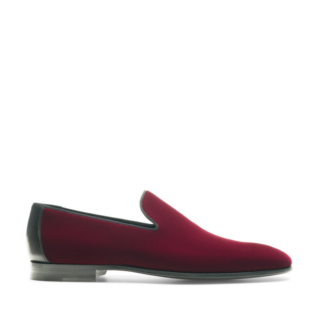 LUXURY BURGUNDY VELVET SLIP ON