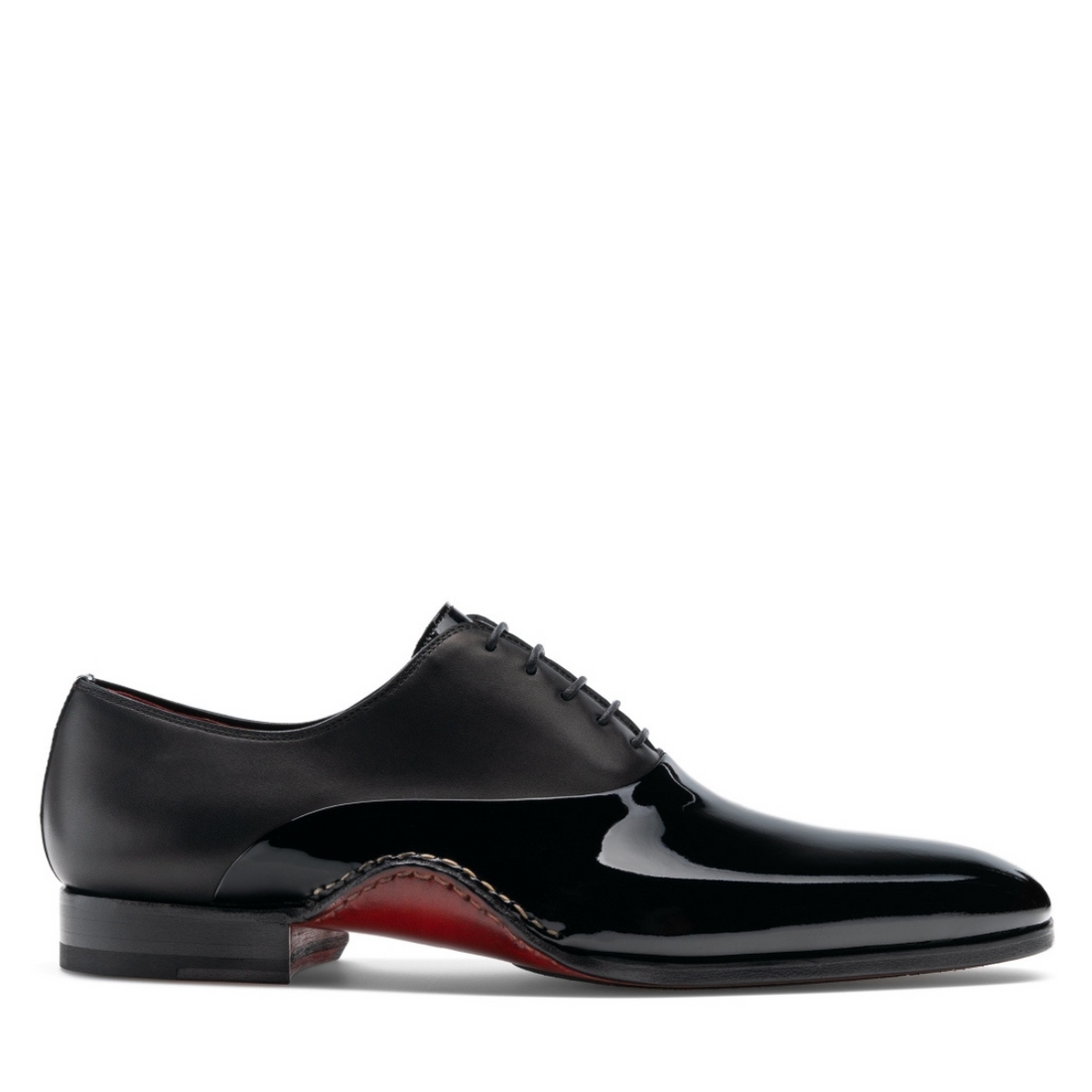 PETER | BLACK PATENT LACE UPS
