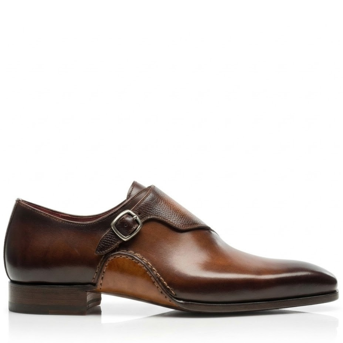 ARTHUR | BROWN CURVED SOLE MONKSTRAP