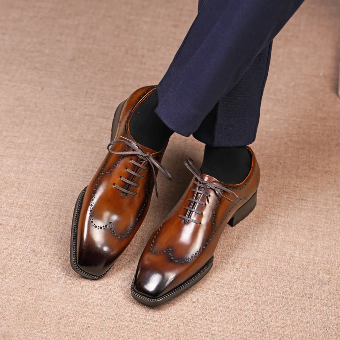 BROGUE OXFORDS | BROWN CRUST LEATHER