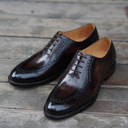 BROWN ROUND TOE BROGUE OXFORD