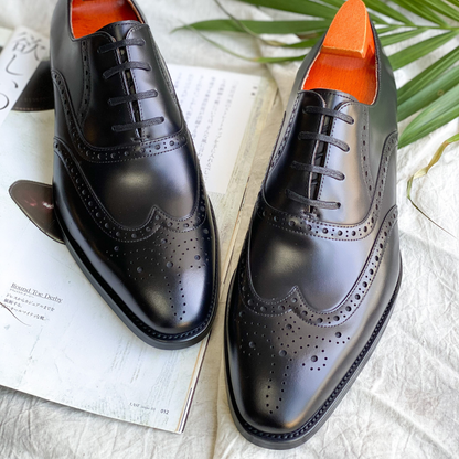 BLACK WINGTIP OXFORD BROGUE