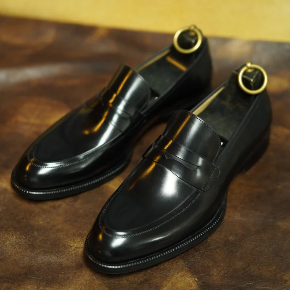 BLACK PENNY LOAFERS