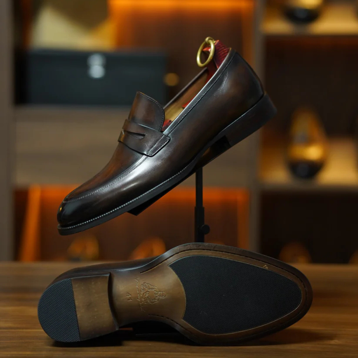 BROWN PENNY LOAFERS
