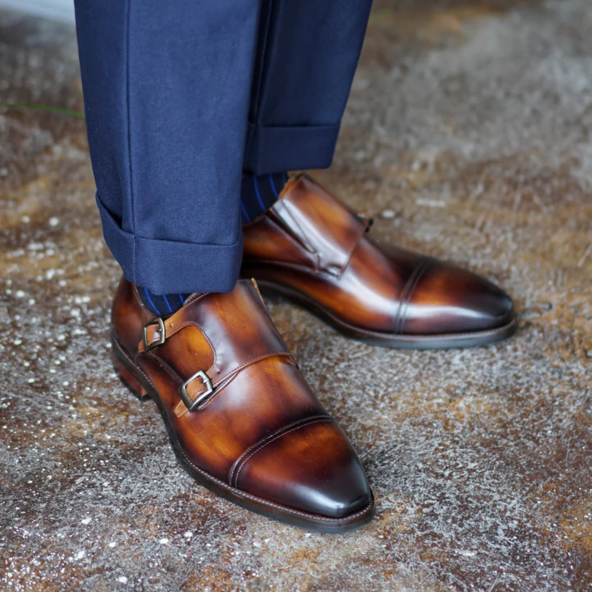 Brown Dual Tone Monkstraps
