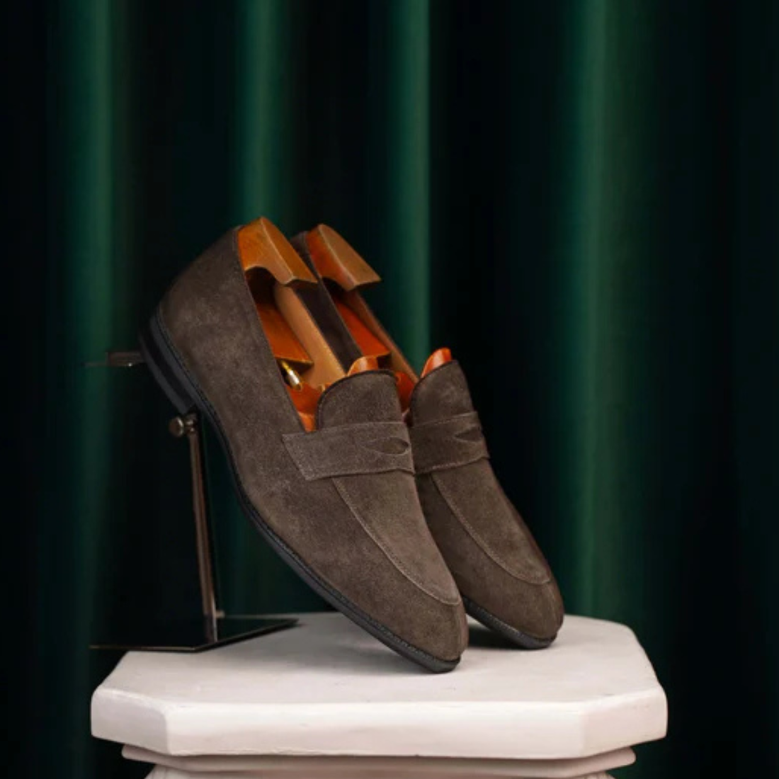 BROWN SUEDE LOAFERS