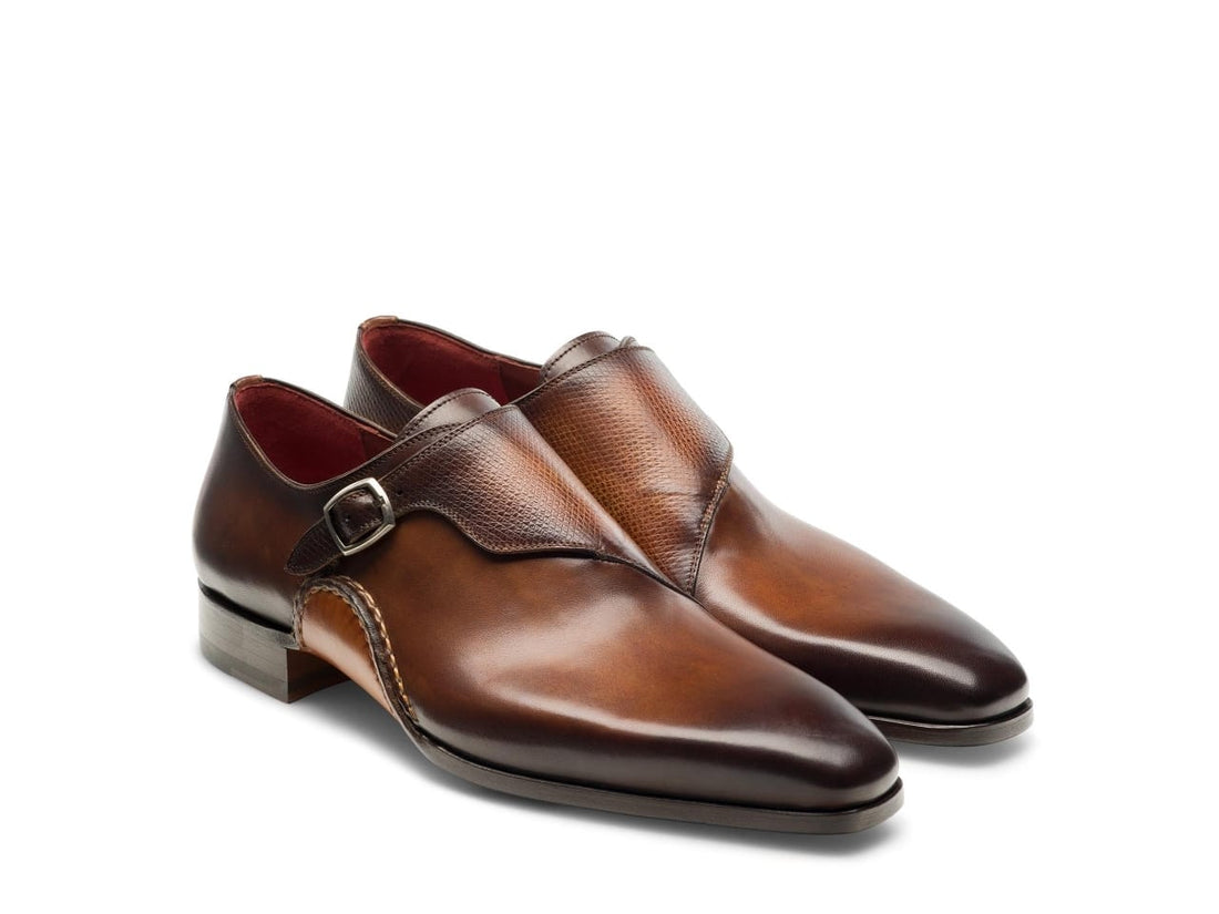 ARTHUR | BROWN CURVED SOLE MONKSTRAP