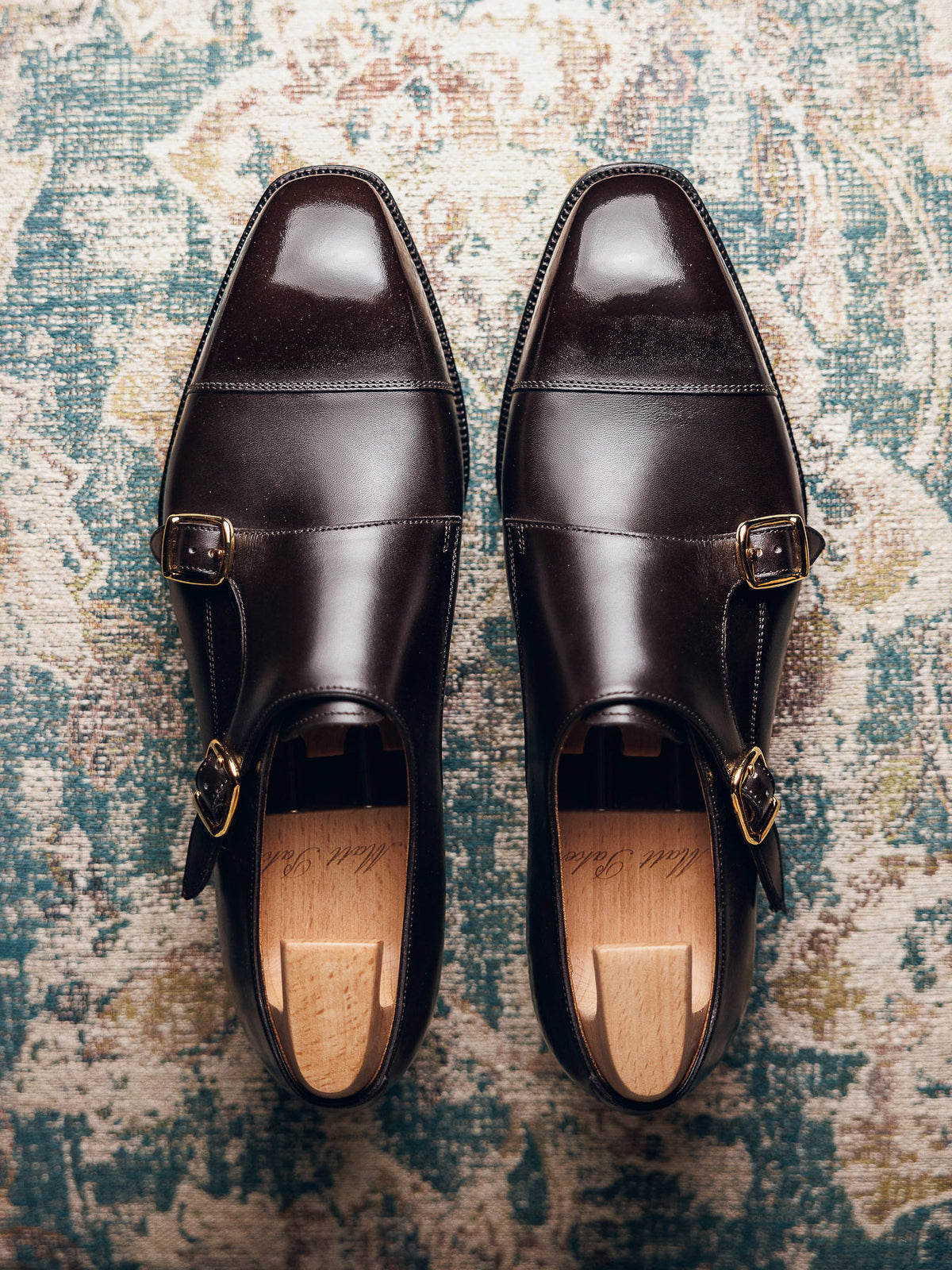 ED186 | BROWN CAP TOE DOUBLE MONK