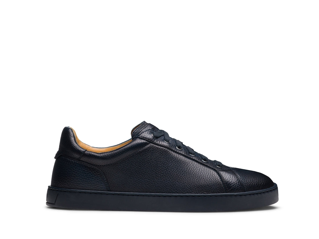 Aero 21 - Navy Milled leather Sneakers
