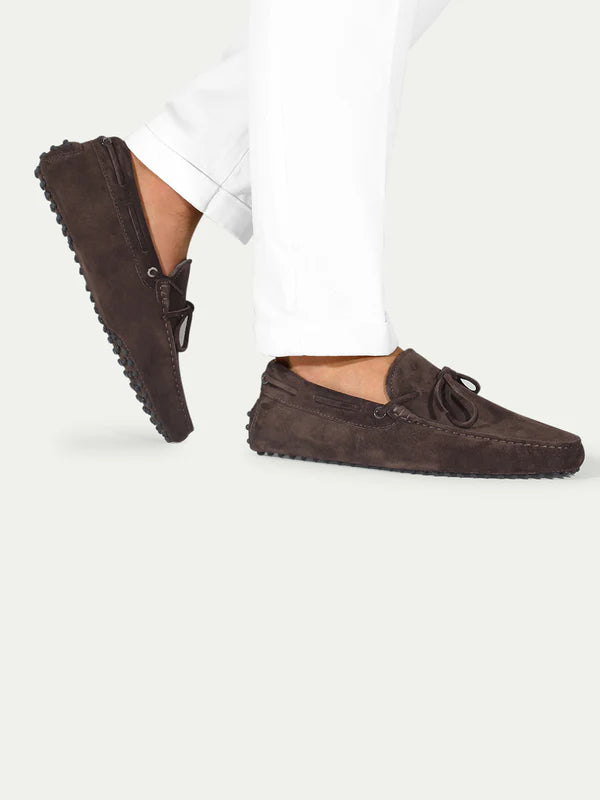Mocha Brown Suede Driving Shoes