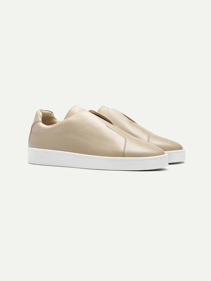 LIGHT BEIGE LEATHER SNEAKER